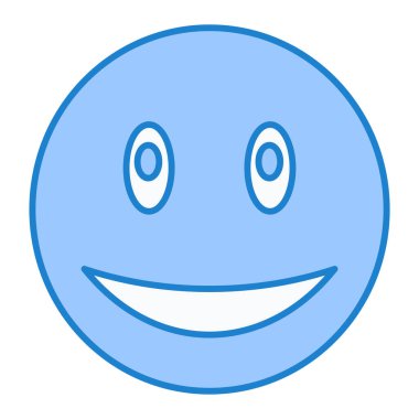 yüz ifadesi simgesi, vektör illüstrasyonu