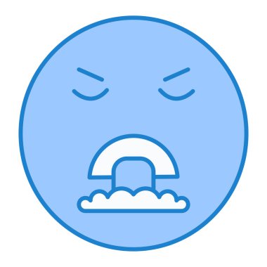 Ağlayan yüz ifadesi, vektör illüstrasyonu