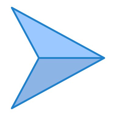 mavi çizgi düzlemi simgesi, vektör illüstrasyonu