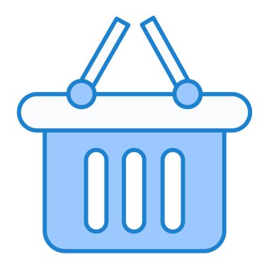 Alışveriş sepeti ikonu vektör illüstrasyonu