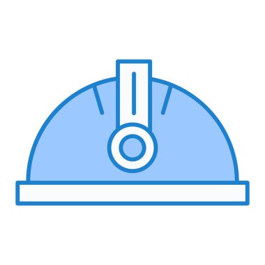 Kask simgesi vektörü. Taslak güvenlik levhası. izole edilmiş sınır sembolü çizimi