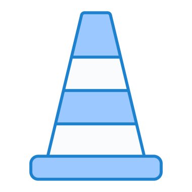 Beyaz arkaplan vektör illüstrasyonunda izole edilmiş koni simgesi