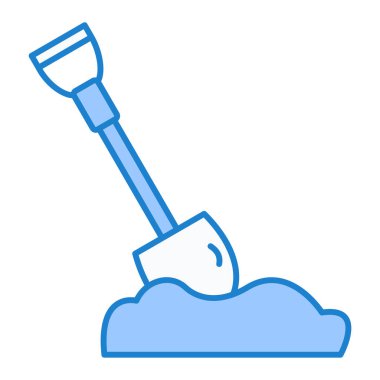 kürek simgesi vektör illüstrasyonu