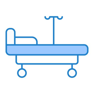 Hastane yatağı ikon vektör illüstrasyonu