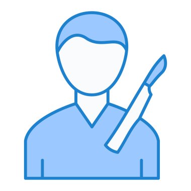 Pano ve kalem vektör illüstrasyonlu adam