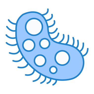 Bakteriler. Web simgesi basit illüstrasyon