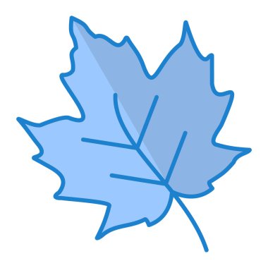 sonbahar yaprak ikonu vektör illüstrasyonu
