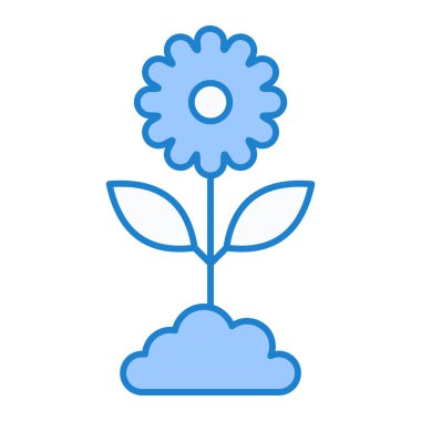 çiçek simgesi vektör illüstrasyonu