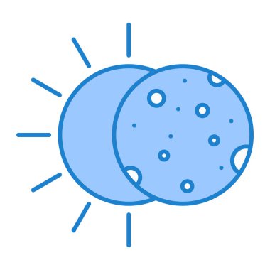 Güneş ikonu vektörü. Düz çizim. 10 saniye.