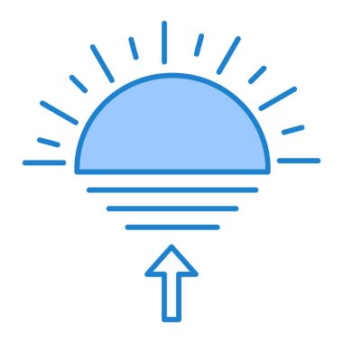 Güneş. Web simgesi basit illüstrasyon