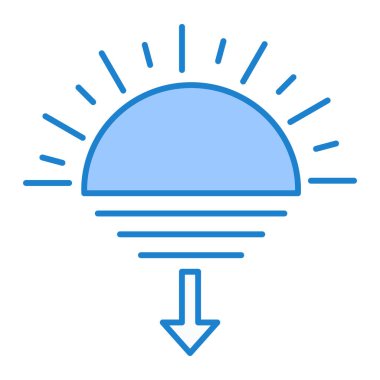 Güneş. Web simgesi basit illüstrasyon