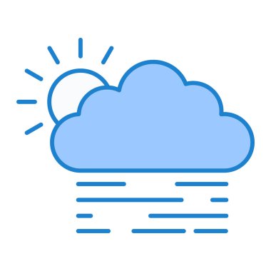 Bulut. Web simgesi basit illüstrasyon