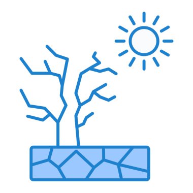 Ağaç simgesi. Web için bitki vektör simgelerinin özet çizimi