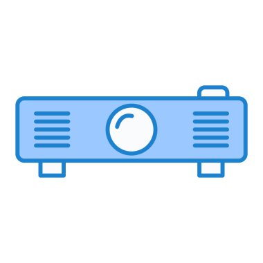 video camera icon. outline radio projector vector symbol for web design isolated on white background
