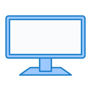 Bilgisayar monitörü simgesi. vektör illüstrasyonu