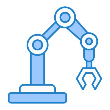 Robotik kol ikonu vektörü. Robot el işareti. izole edilmiş sınır sembolü çizimi