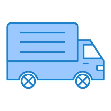 dağıtım kamyonu ikonu vektör çizimi
