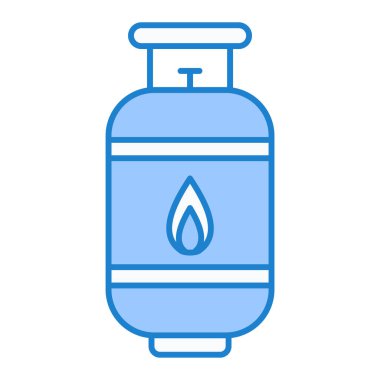 Gaz yakma ikonu. Ağ için ateş söndürücü vektör simgelerinin özet çizimi