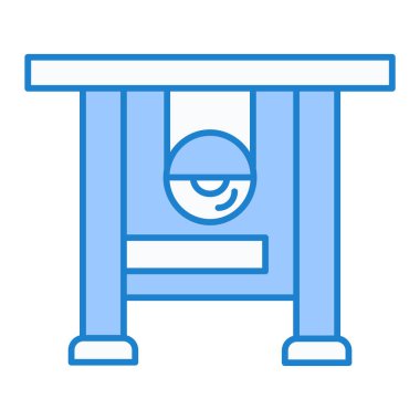 Bir sandalye simgesinin vektör illüstrasyonu