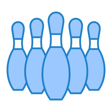 Bowling ikonu vektör illüstrasyonu