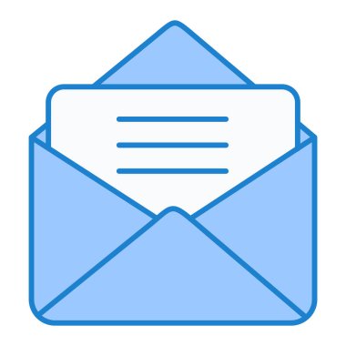 zarf e- posta simgesi vektör illüstrasyonu