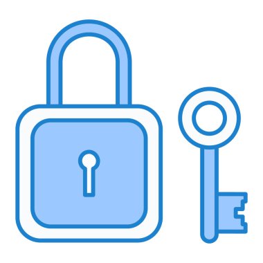 asma kilit ikon vektör çizimi