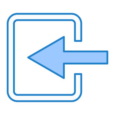 ok sol simge vektör çizimi