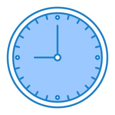 Beyaz arkaplanda izole edilmiş düz stil saat simgesi. zaman sembolü çizimi.