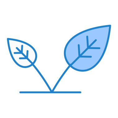 Yaprak ikonu vektörü. İnce çizgi işareti. izole edilmiş sınır sembolü çizimi