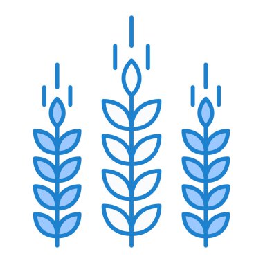 Buğday ikonu vektörü. İnce çizgi işareti. İzole edilmiş kontür sembolü gösterimi