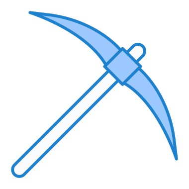 Bir tırpan ikonunun çizimi. beyaz arkaplanda izole.