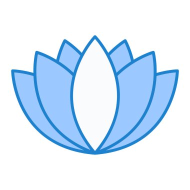 Lotus çiçeği ikon vektörü. Dış hat spa sembolü. izole edilmiş tabela çizimi