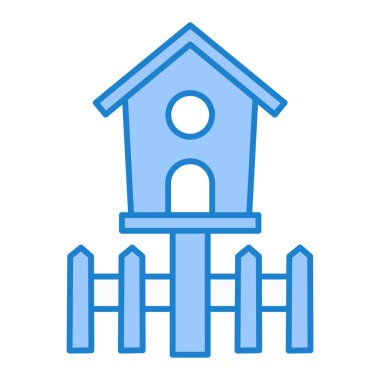 ev vektörü renk çizgisi simgesi