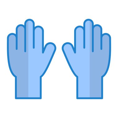 Eldiven simgesi vektör illüstrasyonu