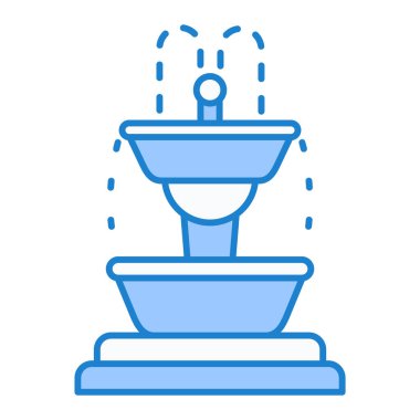 Modern bir çeşme simgesinin vektör illüstrasyonu