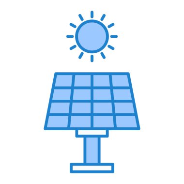 Güneş paneli ikon vektör illüstrasyonu
