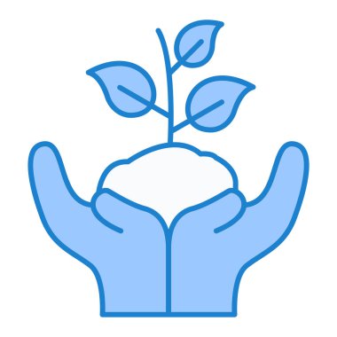 Yapraklı bitki ve vektör illüstrasyon tasarımı