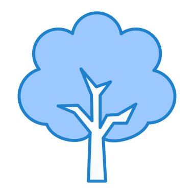 Ağaç simgesi. Web için bitki vektör simgelerinin özet çizimi