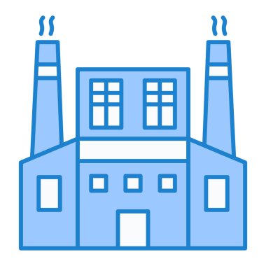 Fabrika. Web simgesi basit illüstrasyon