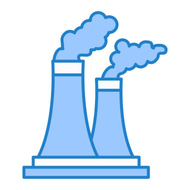 Fabrika binası ikon vektör illüstrasyonu