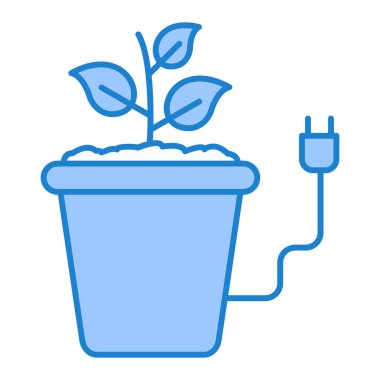 enerji tasarrufu ve ekoloji çizgisi biçim vektör illüstrasyon tasarımı