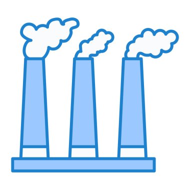 Fabrika binası ikon vektör çizimi tasarımı