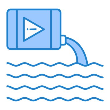 beyaz arkaplanda izole edilmiş su simgesi vektörü, şeffaf işaret