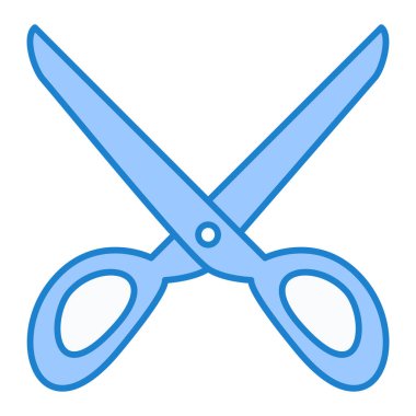 Makas simgesi. Web için makas vektör simgelerinin basit çizimi