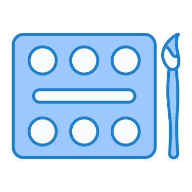 boya fırçası ikonu. Web için palet vektör simgelerinin özet çizimi