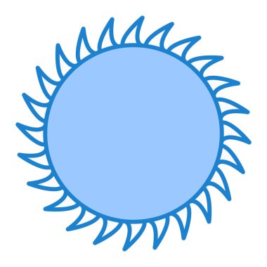 Güneş ikonu. Web için yaz günü vektör simgelerinin basit çizimi