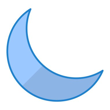 Ay ikonu vektör illüstrasyonu