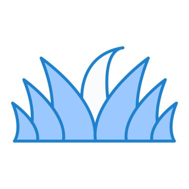 Çim simgesinin vektör illüstrasyonu