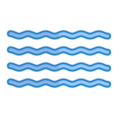 Deniz dalgaları ikonu. Web için su dalgası vektör sembolünün özet çizimi