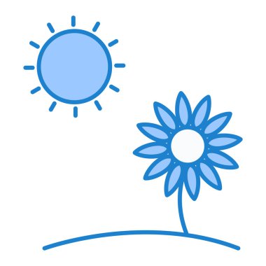 çiçek simgesi vektör illüstrasyonu